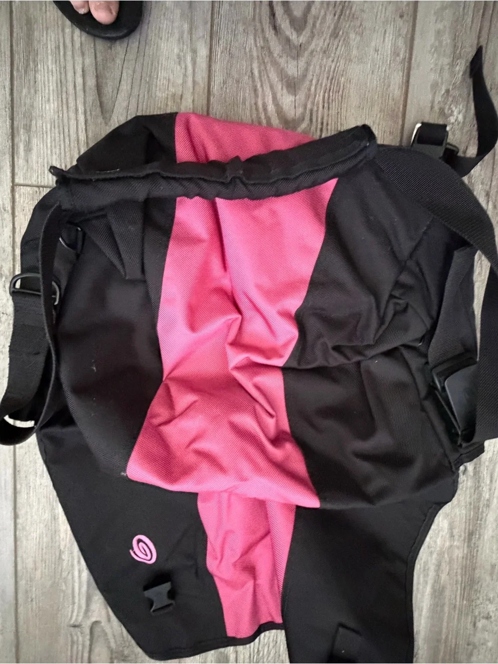 Timbuk2 Black and Pink Messenger Laptop Bag